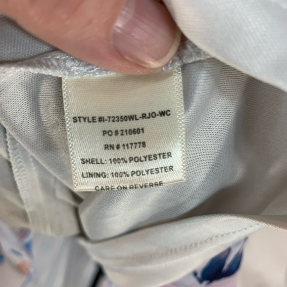 Lovestitch Short Sleeve Braided Collar Ruffle Hem Mini Dress - Blue White - Med - Picture 5 of 9